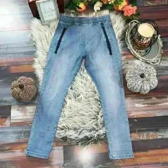 Zhrill RCJ Tekstil Fabia Jogger Jean Pants W/ Zipper Pockets, S - Picture 2 of 12